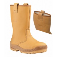 Jallatte Jalartic Tan leather Rigger Boot with Steel Toe Cap and Midsole